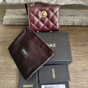 Versace La Medusa Quilted Calf Leather Wallet - NWOT